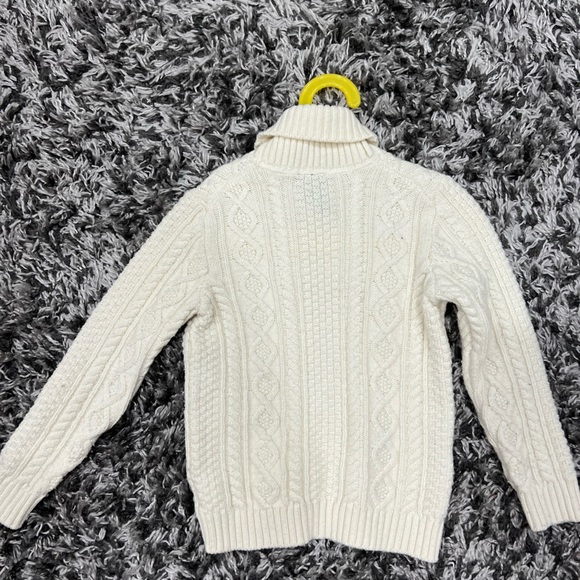 Janie and Jack Cable Knit Fisherman Sweater 3Tboys Toddler Cream Knit Button - Picture 11 of 11